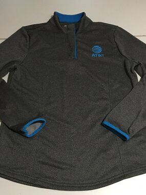 AT&T Women’s Medium 1/4 Zip Pullover Gray Blue